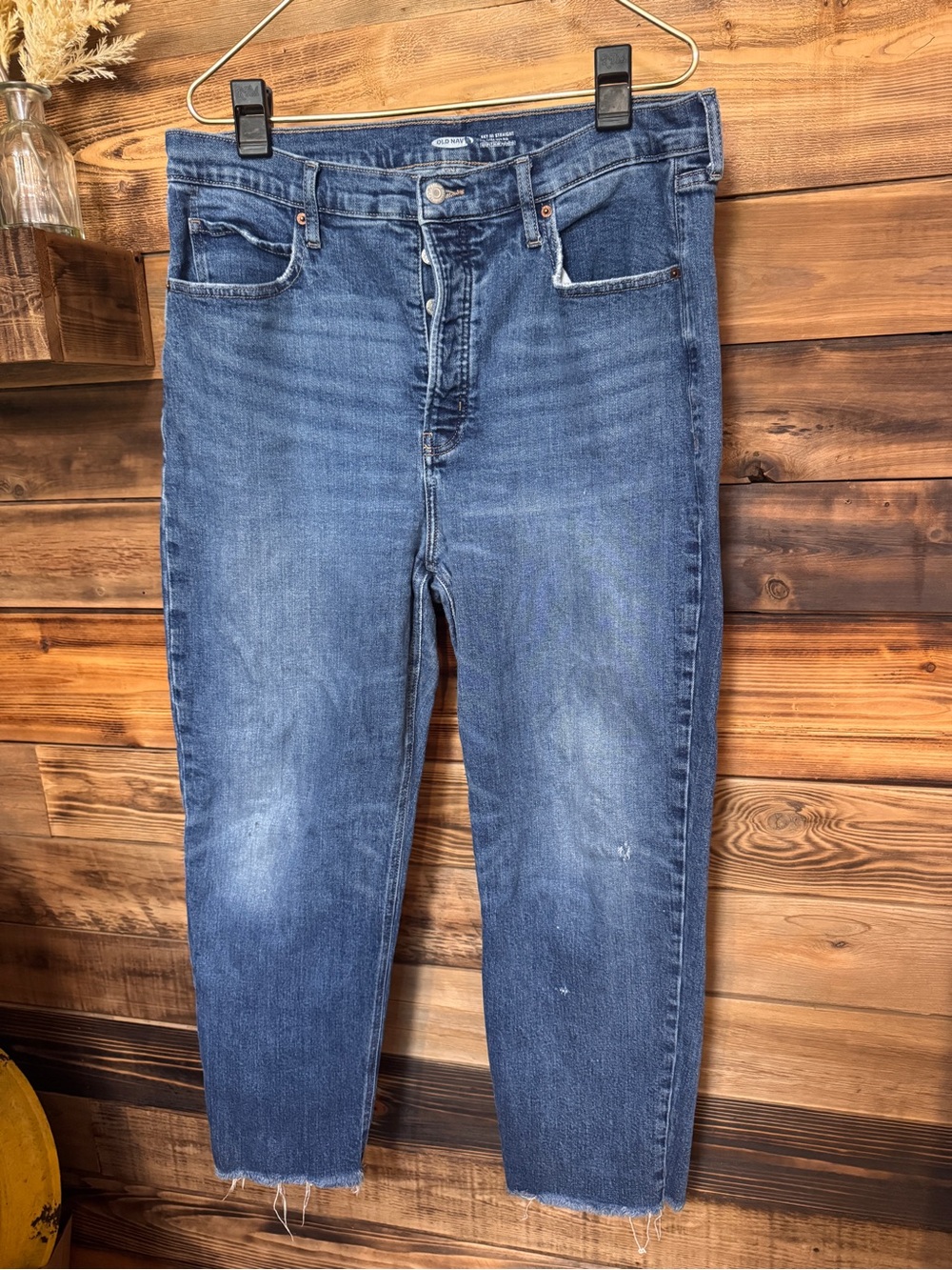 👖 Old Navy Extra High-Rise Sky-Hi Straight Ankle Jeans | Size 16